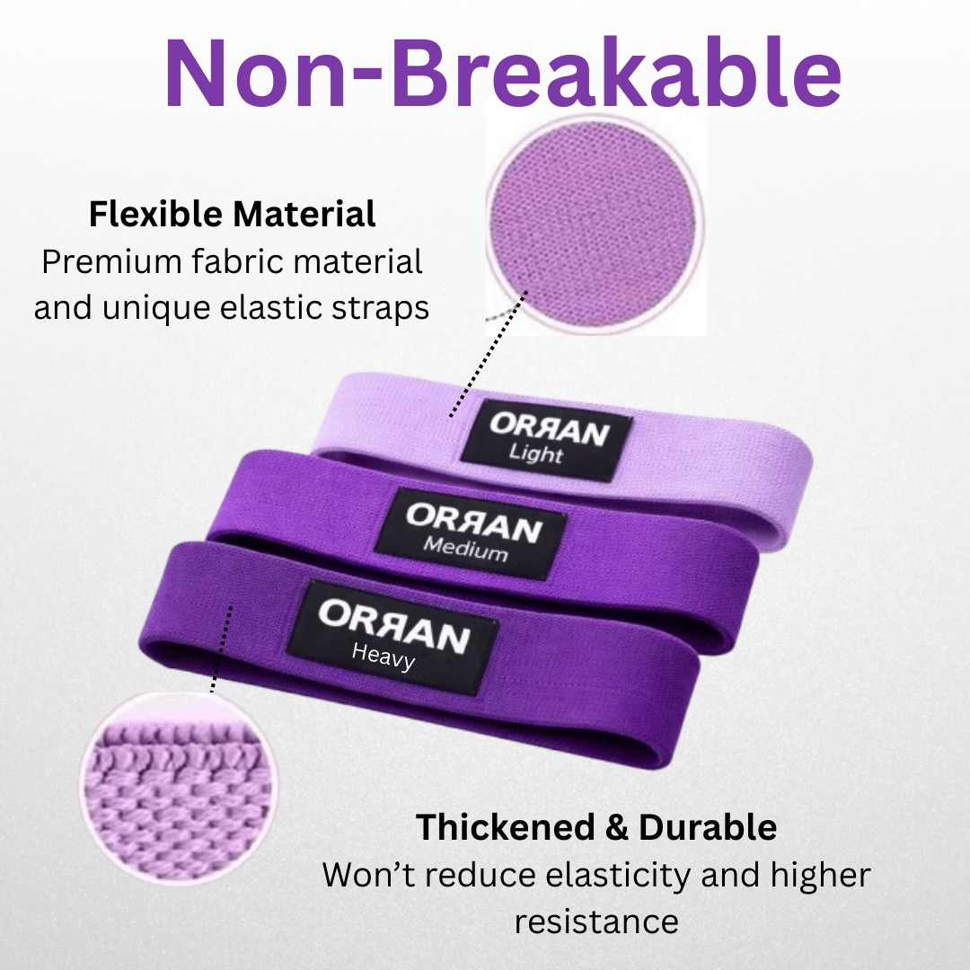 ORRAN Hip bands set of 3 ( Pink )