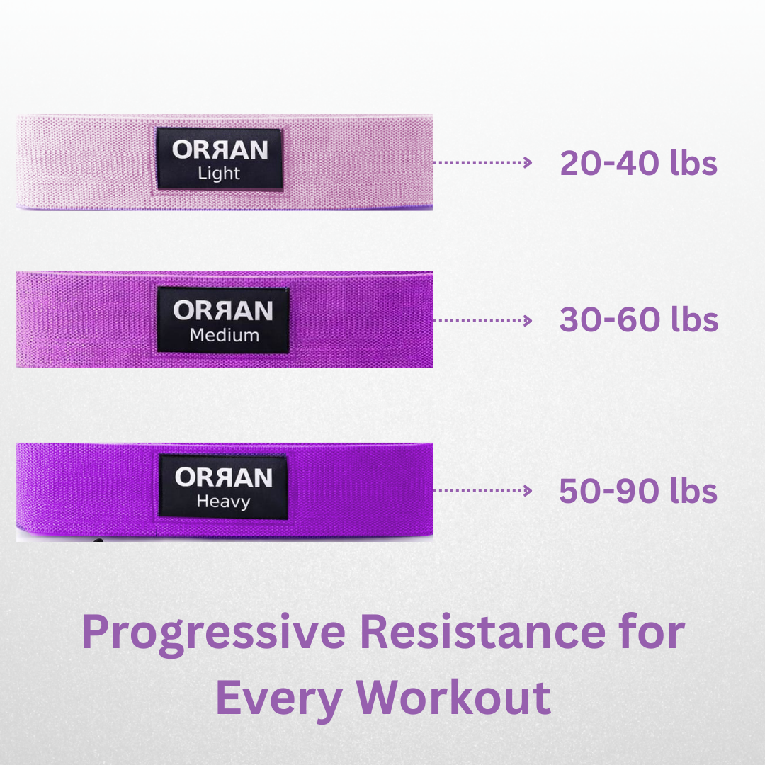 ORRAN Hip bands set of 3 ( Pink )